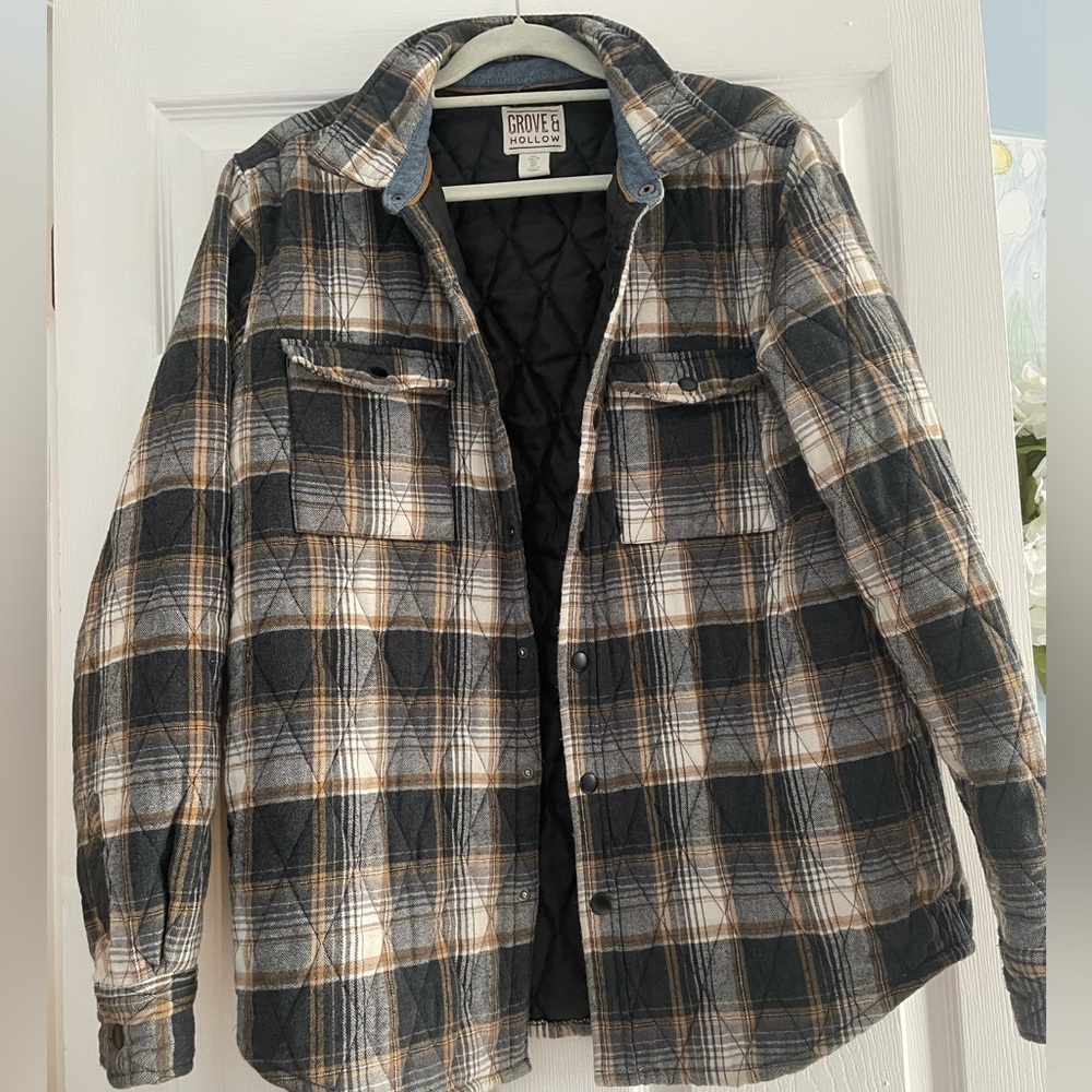 Grove & Hollow Flannel Quilted Jacket-Large-NWOT
